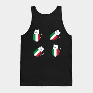 Patriotic Pocket Pussy - Cat Lover -  Italian Patriot Tank Top